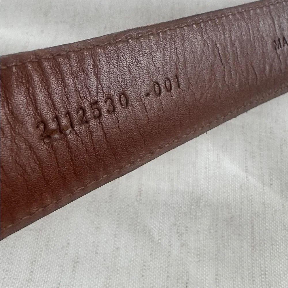 Polo Ralph Lauren Black Leather Crocodile Embossed Belt 42